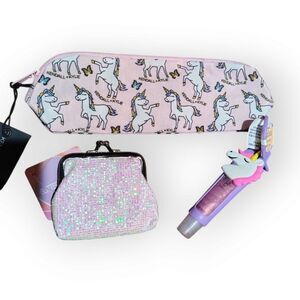 Kendall + Kylie Unicorn Pencil Case Set NWT
